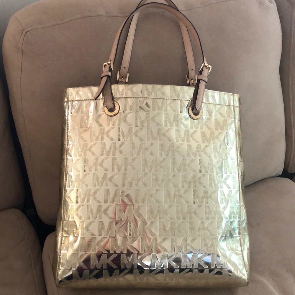 Michael Kors Gold Metallic Tote